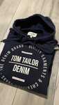 Bluza Tom Tailor L męska granatowa z kapturem nie ocieplana bawełna