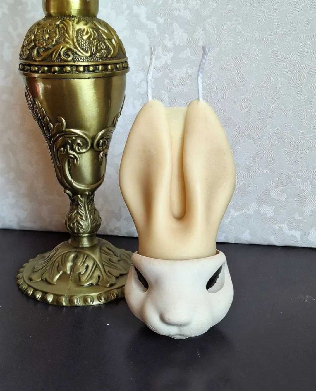 Силіконова форма для свічок кролик Play boy, оригінальний подарунок