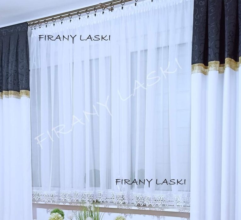 Firana 400x155 firany Gotowe firanki do salonu pokoju