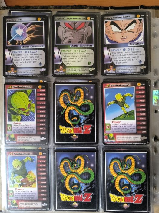 Karty Dragon Ball Z CCG SCORE niemal kompletna Saiyan saga 1-246