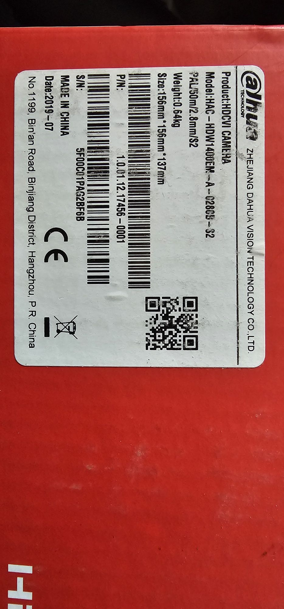 Kamera 4Mpx 2k Dahua HAC-HDW1400EM-A-0280B
