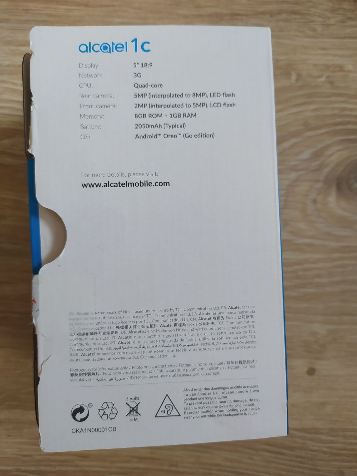 Smartfon Alcatel  1C 2019