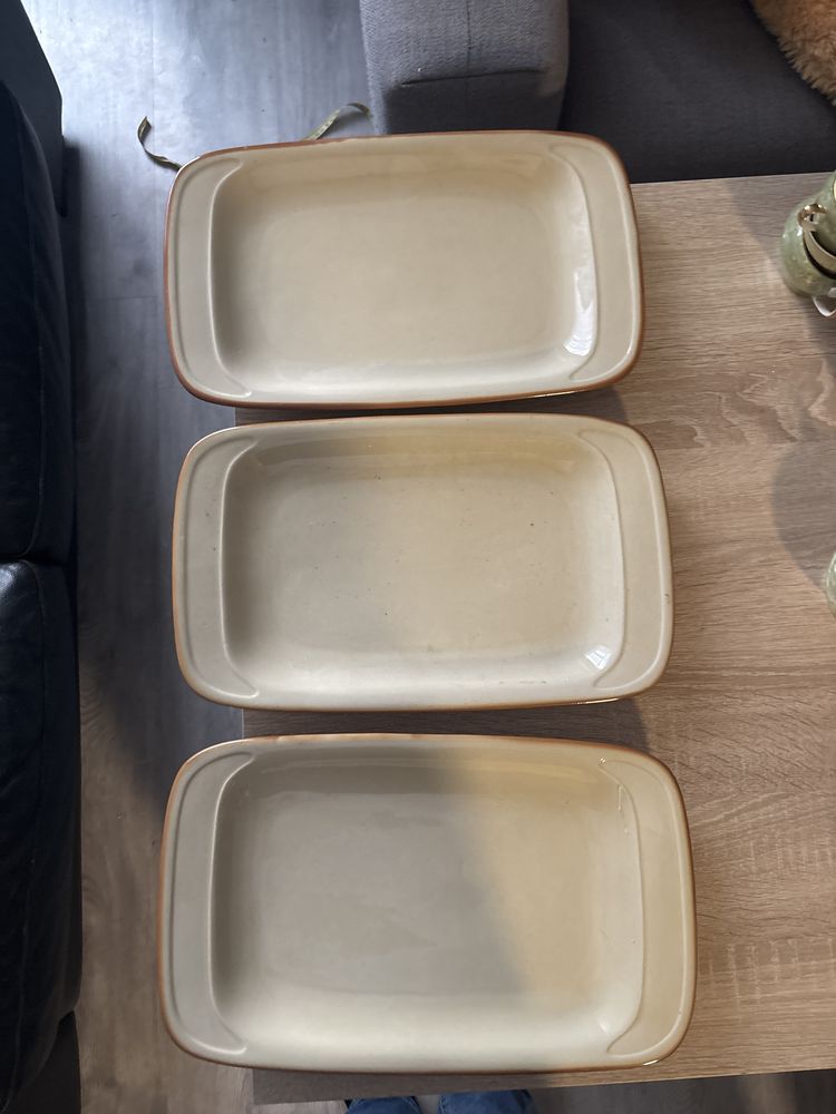 Patery półmiski 3 szt tulowice porcelit