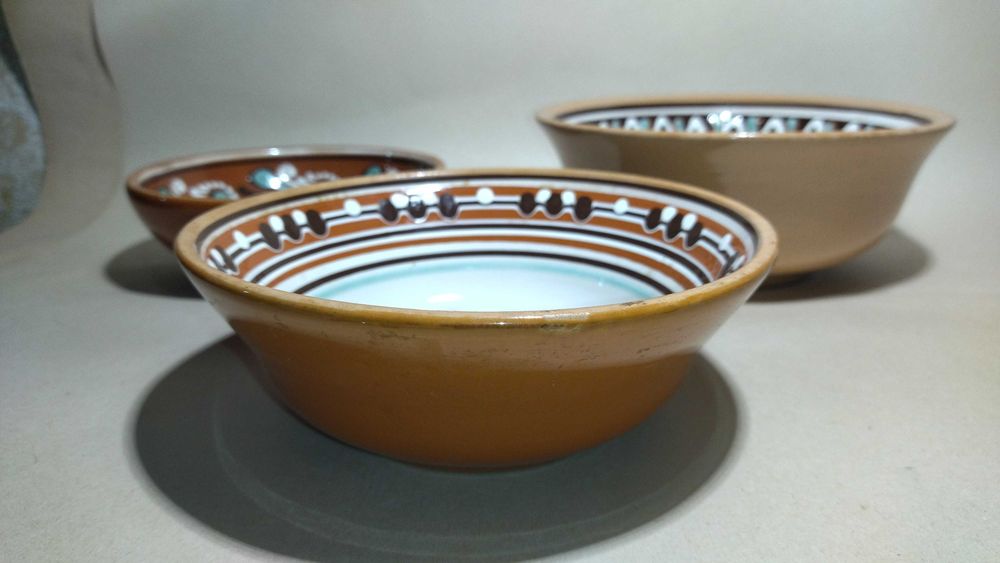 Набор керамических тарелок Васильковка,Миски васильковка,керамика ссср