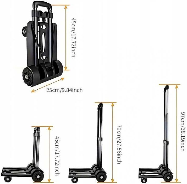 NOWY Wózek Transportowy Zakupowy na Zakupy Składany Teleskopowa Rączka