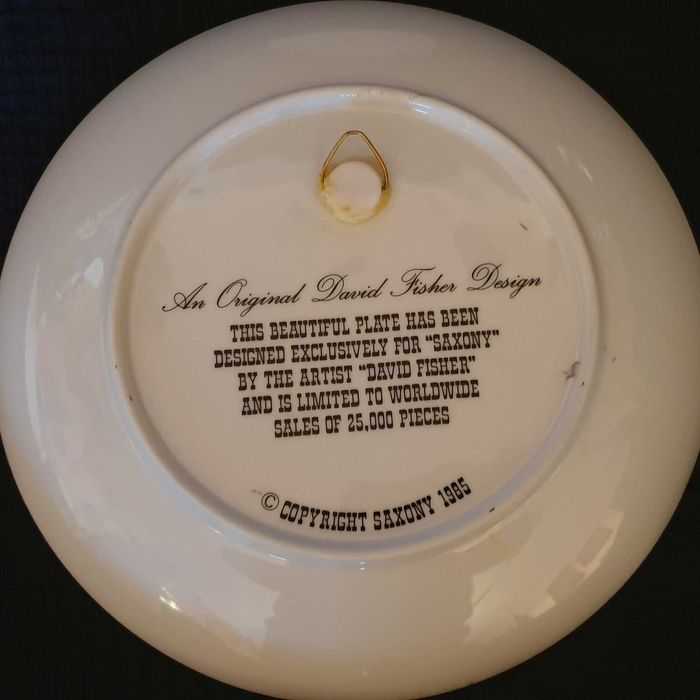 Talerz Saksonia i podstawka pod żelazko lub garnek, antyk limited, PRL