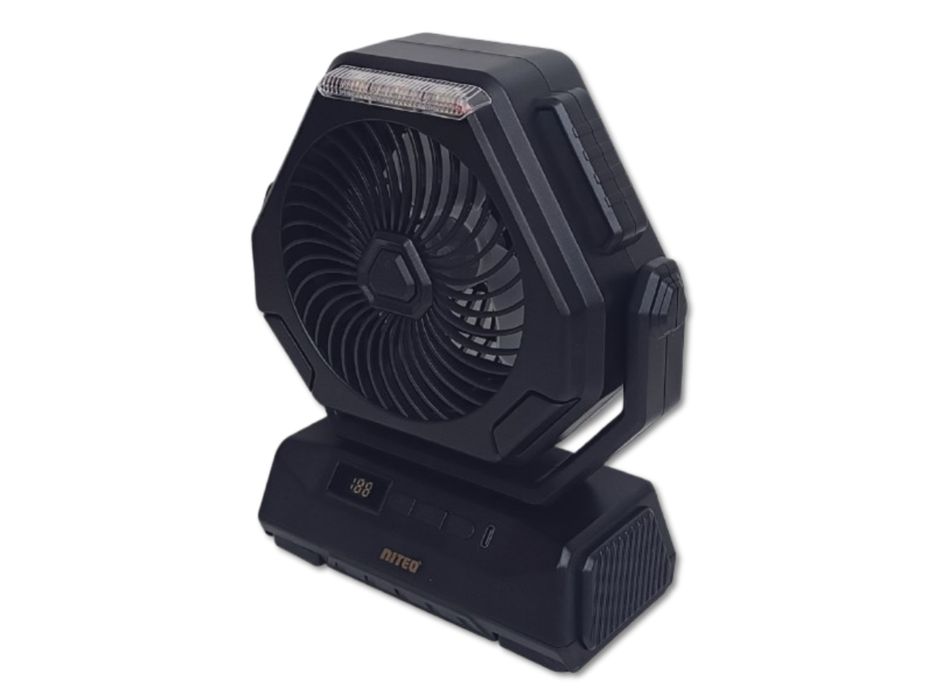 Wiatrak - Wentylator warsztatowy akumulatorowy - Czarny