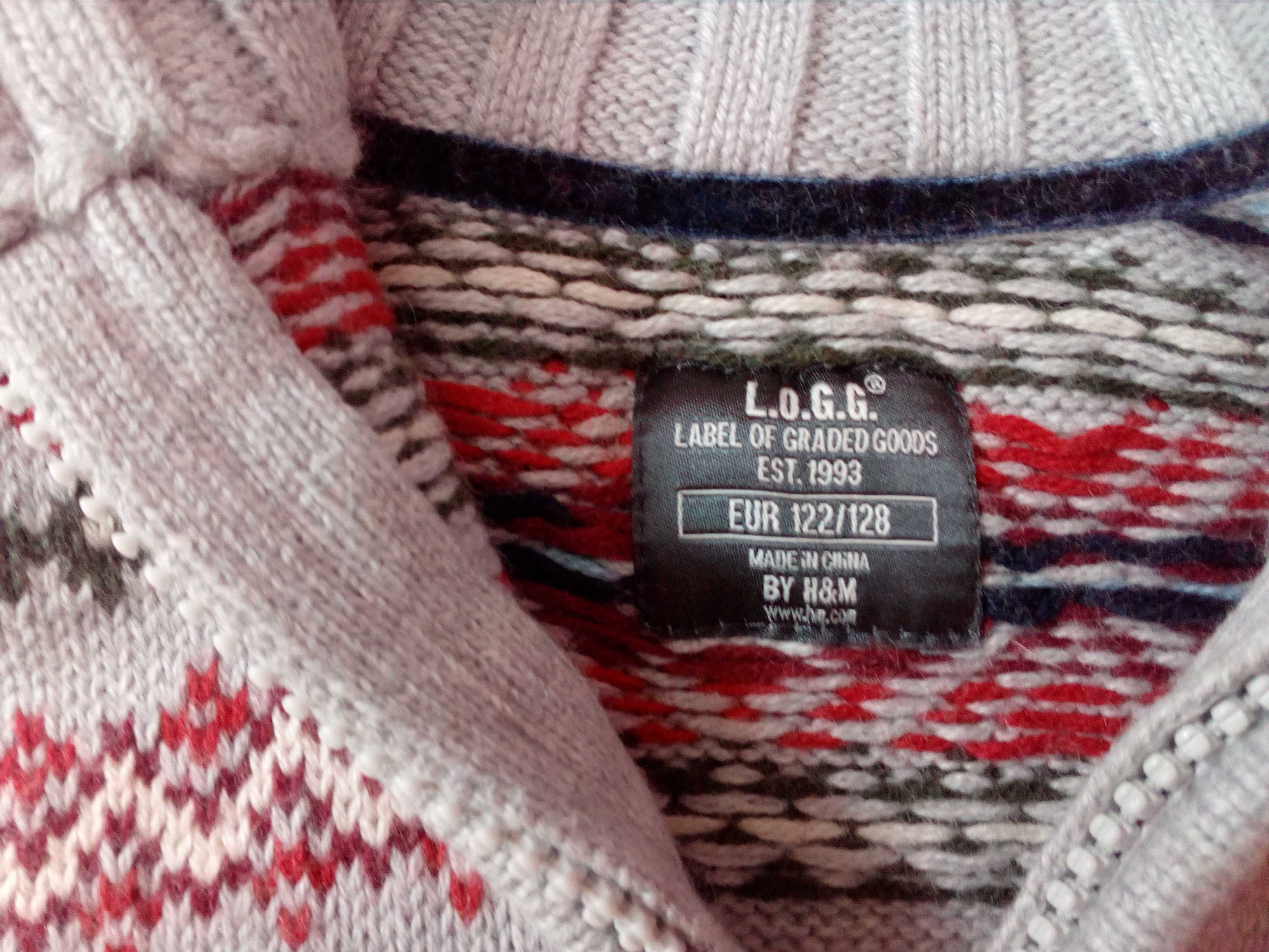 sweter chłopięcy H&M rozmiar 122/128