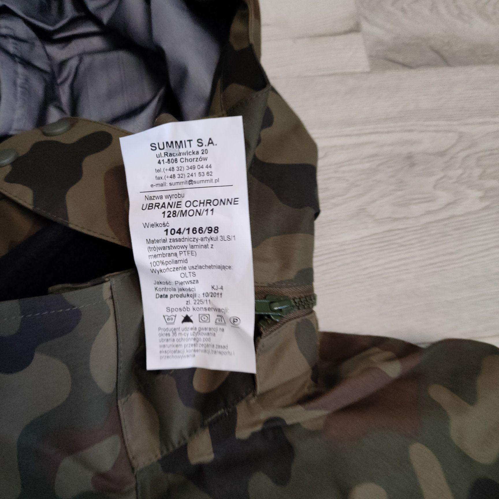 Ubranie ochronne Goratex wz 128 MON.