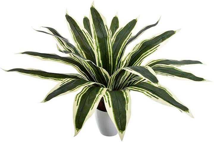 Dracena sztuczne kwiaty roślina kompozycja donica liście do salonu
