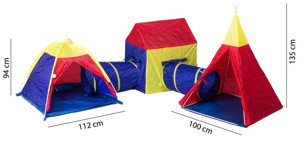 Zestaw namiotów dla dzieci 5w1 tunel tipi namiot domek