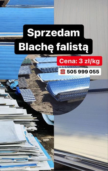 Blacha falista / pierwszy i drugi sort / juz od 3 zł/kg