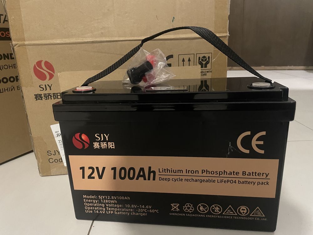 Аккумулятор SJY 1 кВт 12v Lifepo4 100a led дисплей 1квт