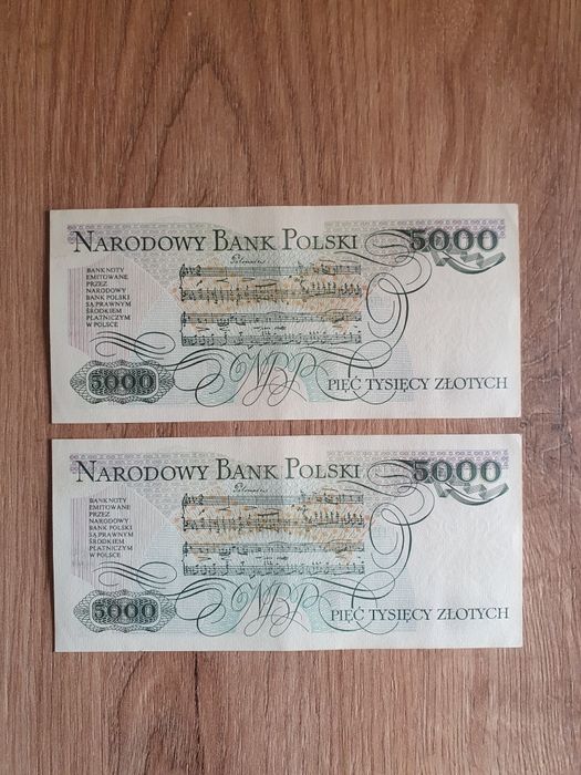 Banknoty PRL 5000 Seria H