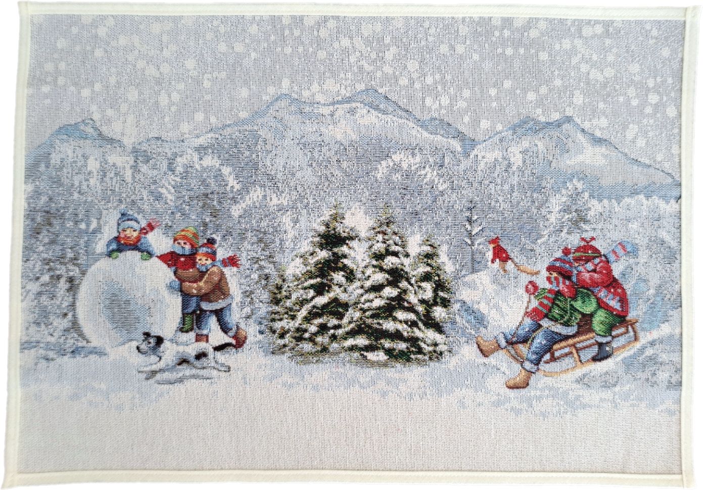 Serwetka świąteczna gobelinowa 35x50 cm z zimowym akcentem V06