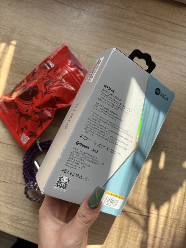 Fiio BTR15 Wzmacniacz słuchawkowy bluetooth DAC USB + kabel i case