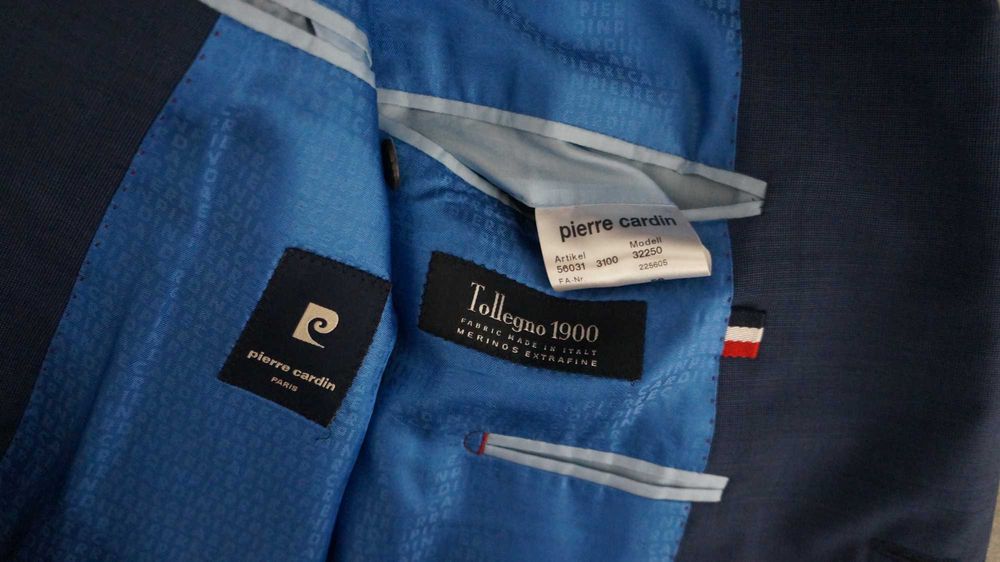 Garnitur Pierre Cardin Wełna Rozmiar 56 Kolor Granatowy