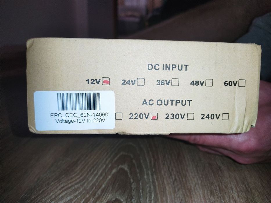 Інвертор (Перетворювач) із 12V в 220V 1000w