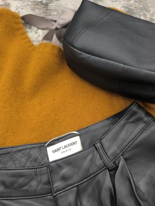 Saint Laurent шорти шкіра шкіряні хс-с