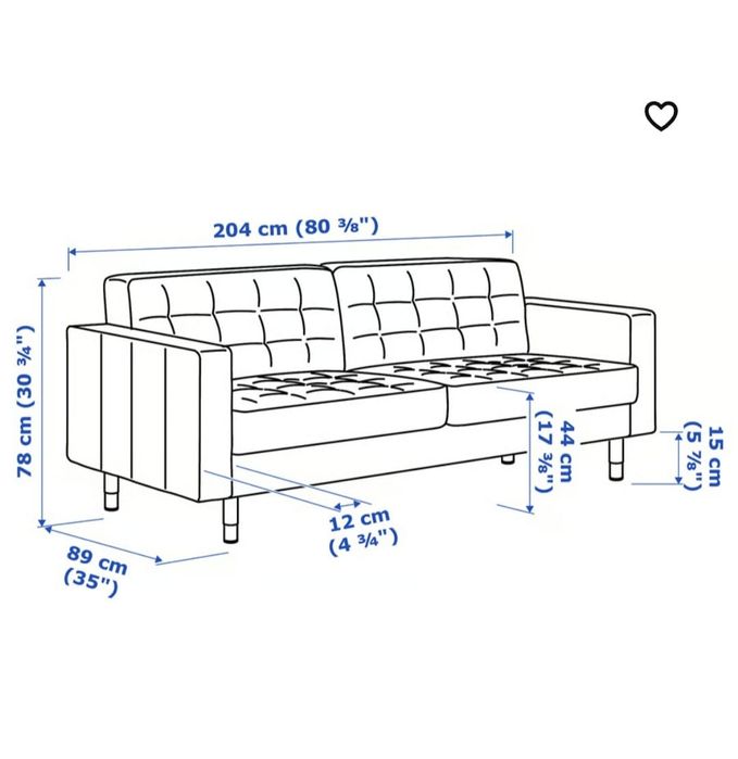 Sofa fotel podnóżek Landskrona