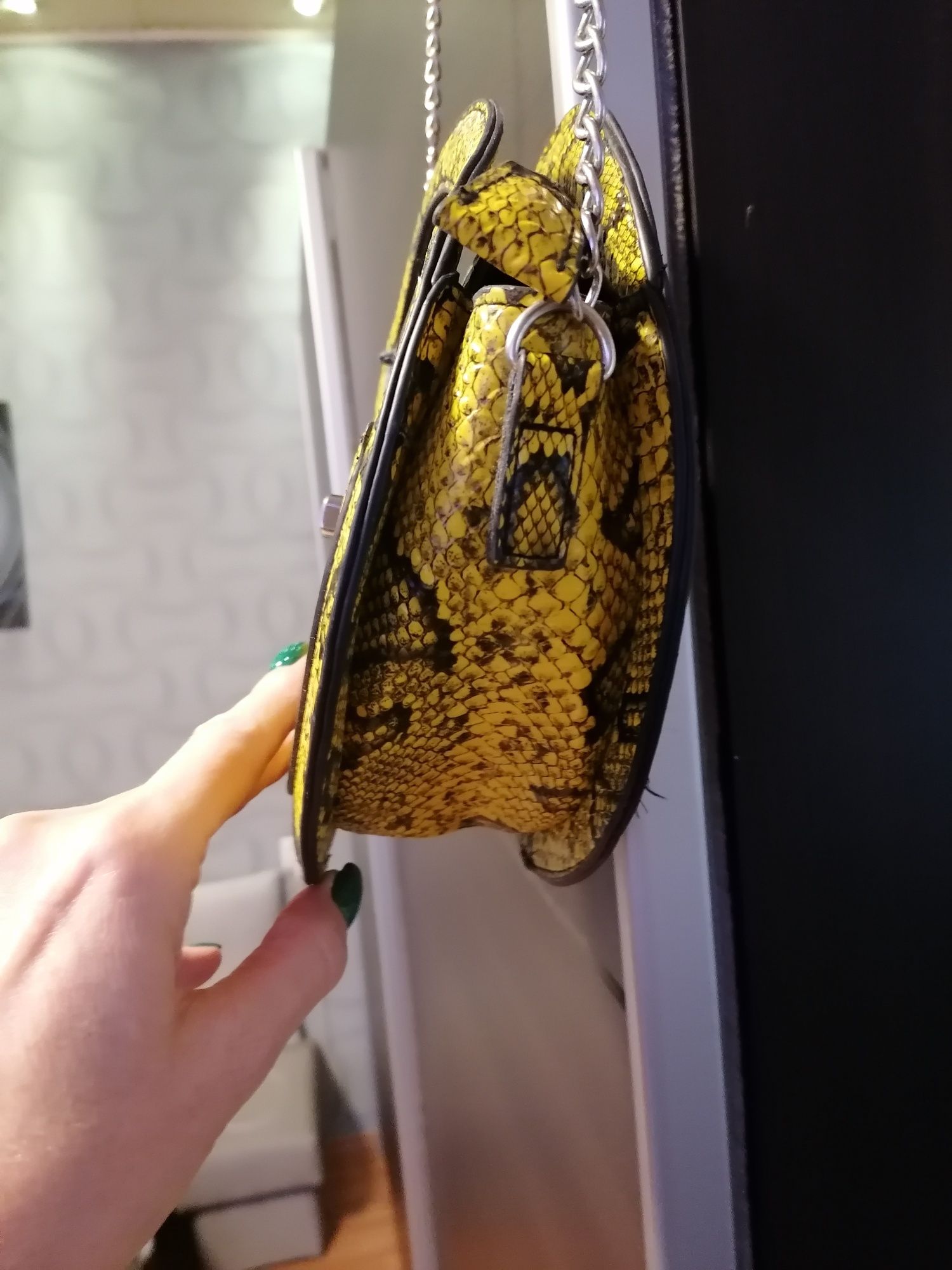 Primark torebka żółty wąż