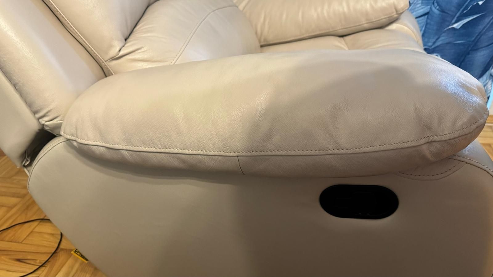 Duży fotel relax rozkładany z funkcją bujania