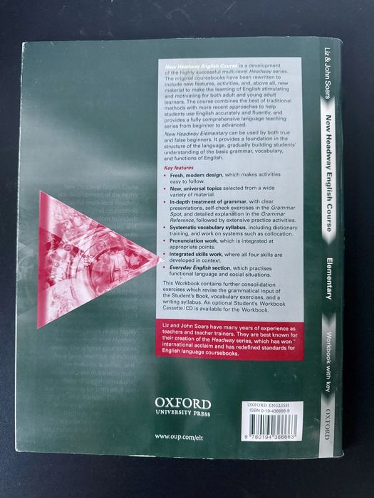 New Headway Elementary Workbook with key