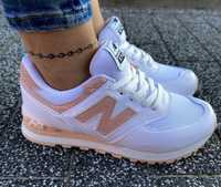 New Balance 574 biało różowe buty damskie nowe sneakersy NB