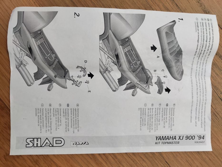 Espelho e Barras Shad Yamaha XJ