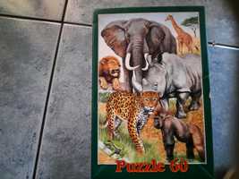 Puzzle zoo zwierzeta afrykanskie