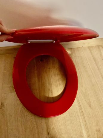 Deska toaletowa czerwona