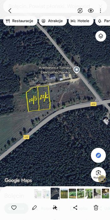 BOLĘCIN kolo Płonska . Działka rekrecyjno-budowlana 1500m2.