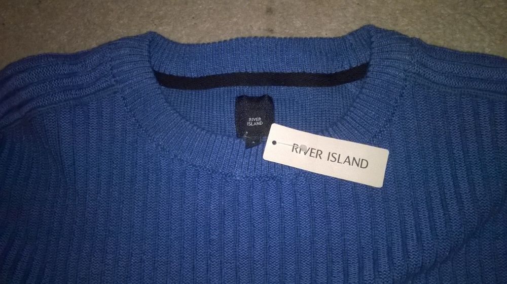 Swetr meski River Island niebieski L z uk