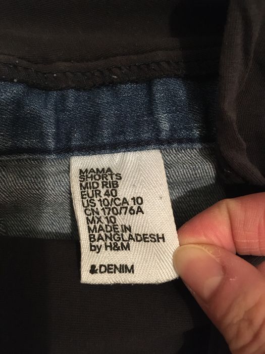 Spodenki szorty ciążowe 40 L jeansy h&m