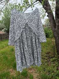 Леопардова сукня з вирізом і плісе Asos