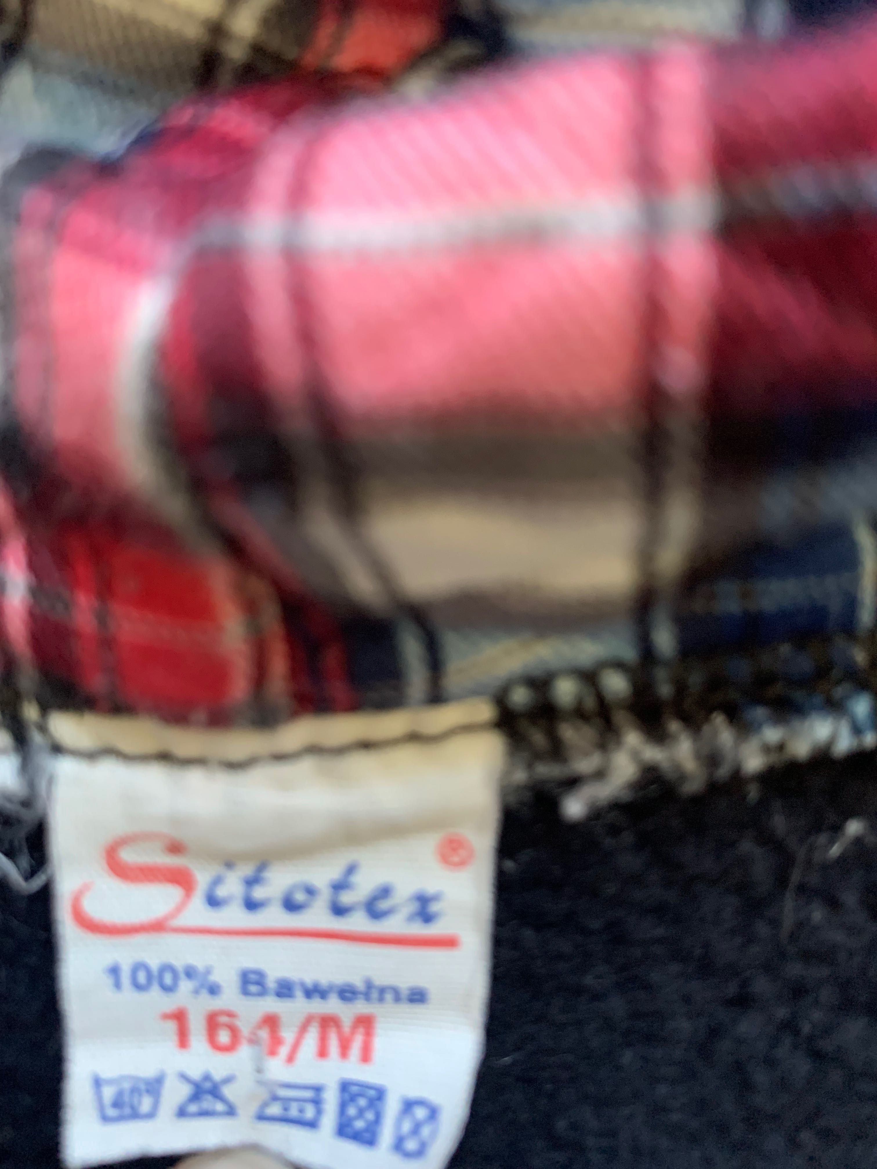 Bluza czarna męska rozpinana ciepła 164 M Sitotex 100% bawełna