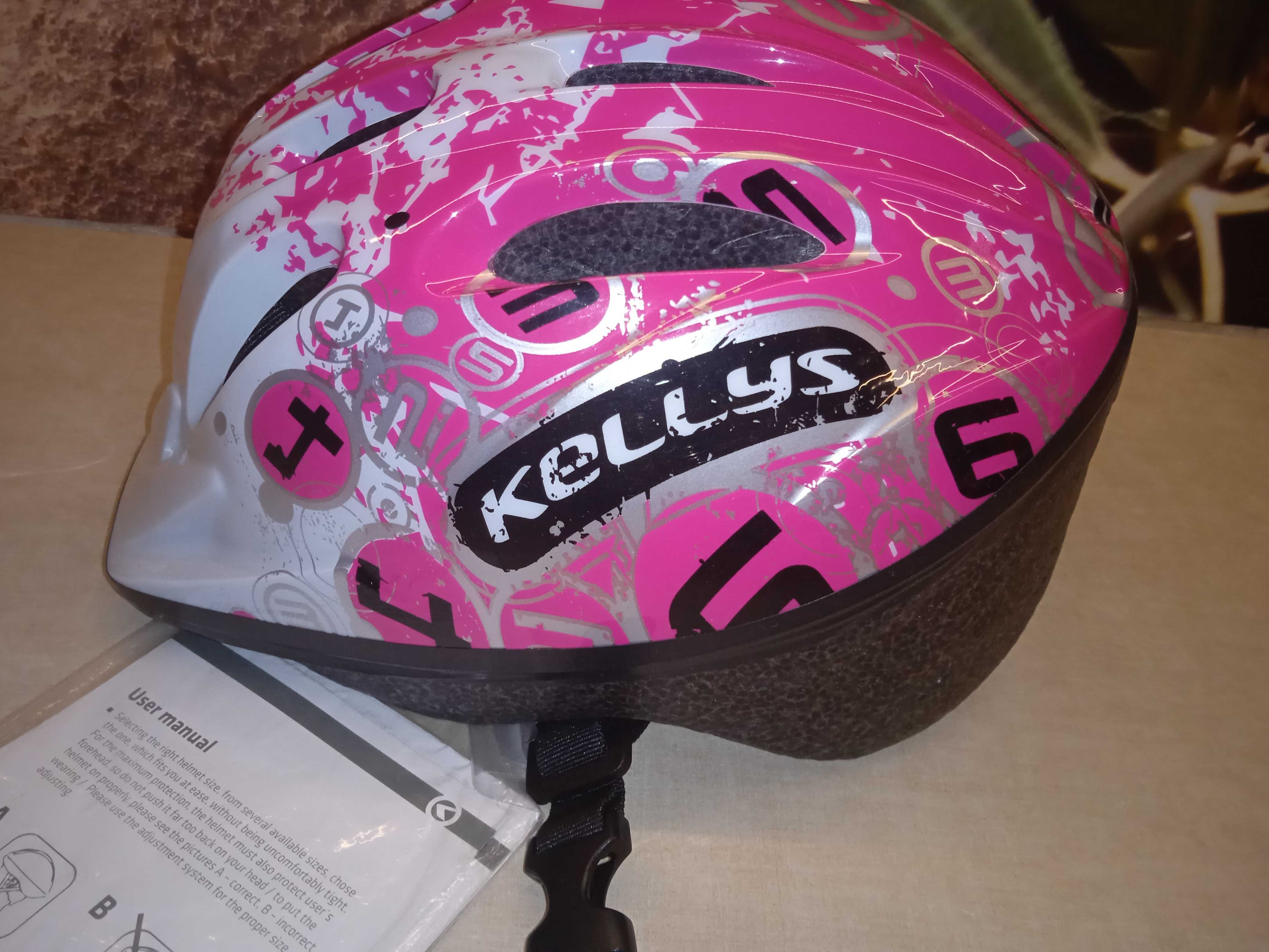 Nowy Kask dziewczęcy KELLYS Mark XS/S(47-51cm)