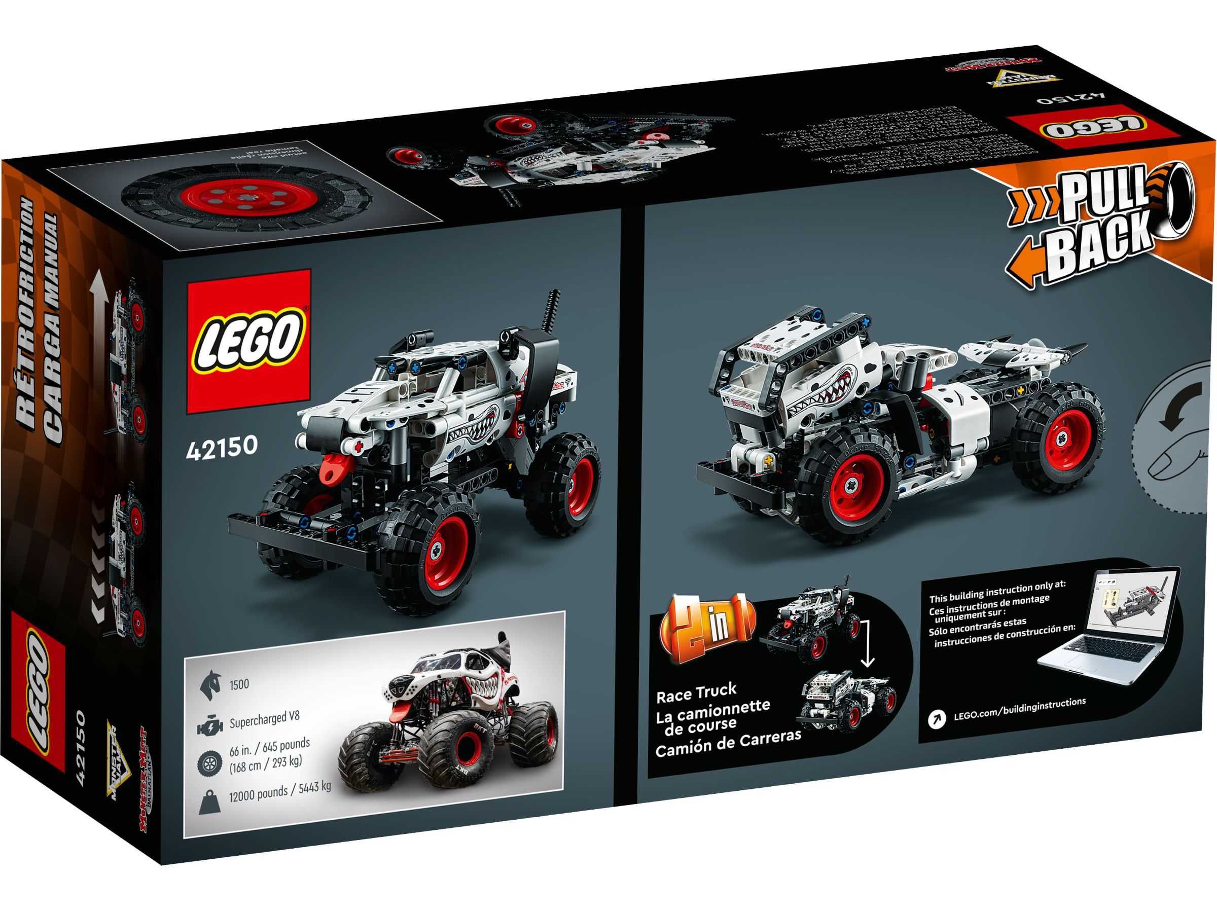 4szt Lego Technic Monster jam