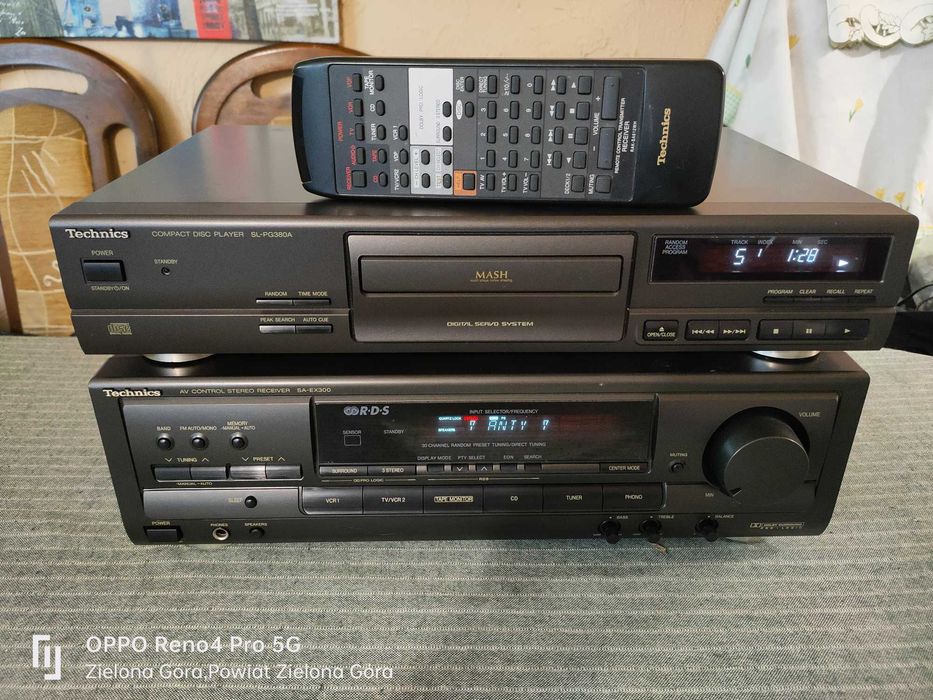 TECHNICS 100% Sprawny Amplituner SA-EX300 +  CD Player SL-PG380A Pilot