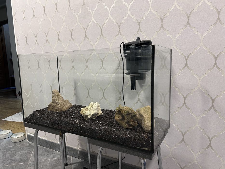 Akwarium szklane z wyposażeniem 72 l