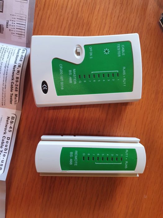 Cabos rede - aparelho de teste