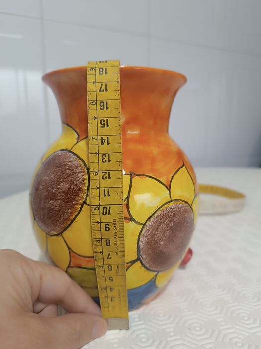 Jarra efeito girassol. Nova. 18 cm