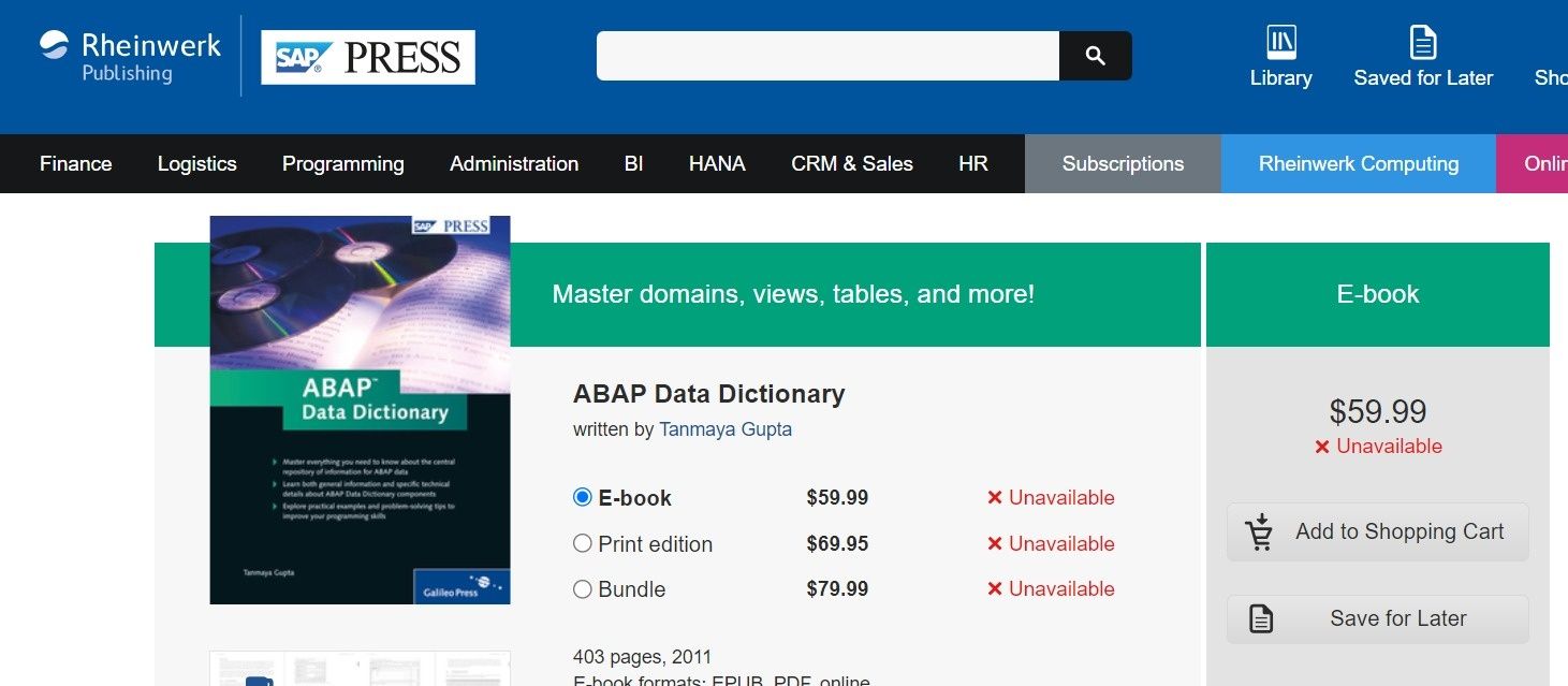 Sap press Abap livros