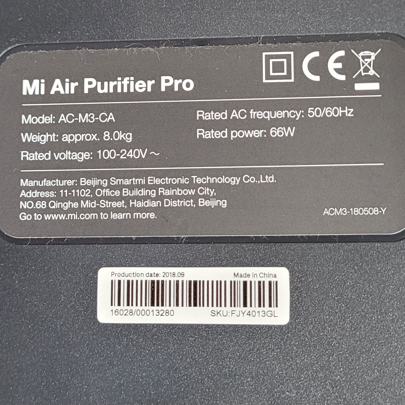 Xiaomi Mi Air Purifier Pro (oczyszczacz powietrza)