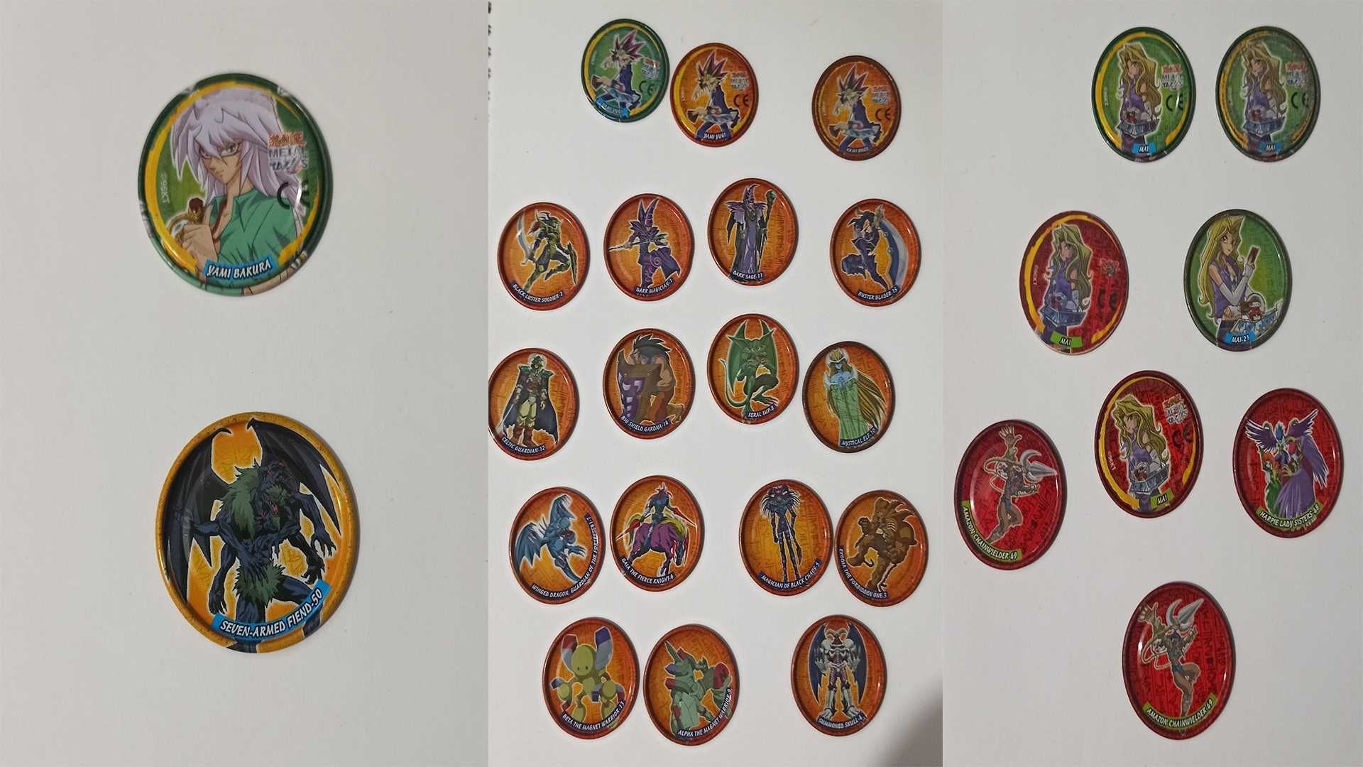Vários Tazos Yu-Gi-Oh