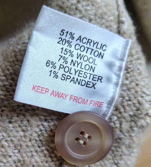 Długi, ciepły kardigan jak płaszcz  L/XL