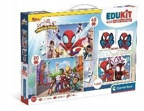 Puzzle 48 + 36 + Memo + 6 Klocków Edukit Spidey