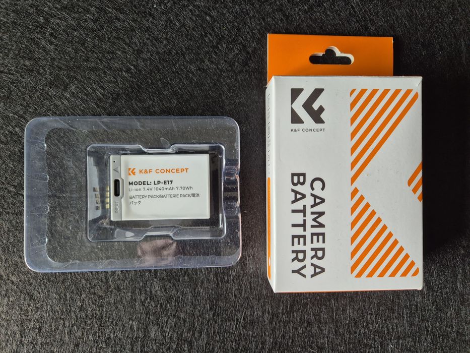Bateria K&F LP-E17 - Carregamento USB-C | Canon EOS R10-R8-R50-RP