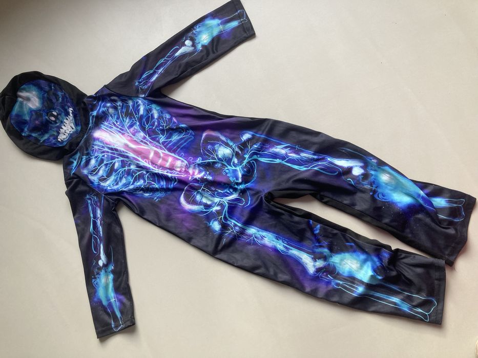 Strój karnawałowy halloween kościotrup szkielet kostek 116 cm