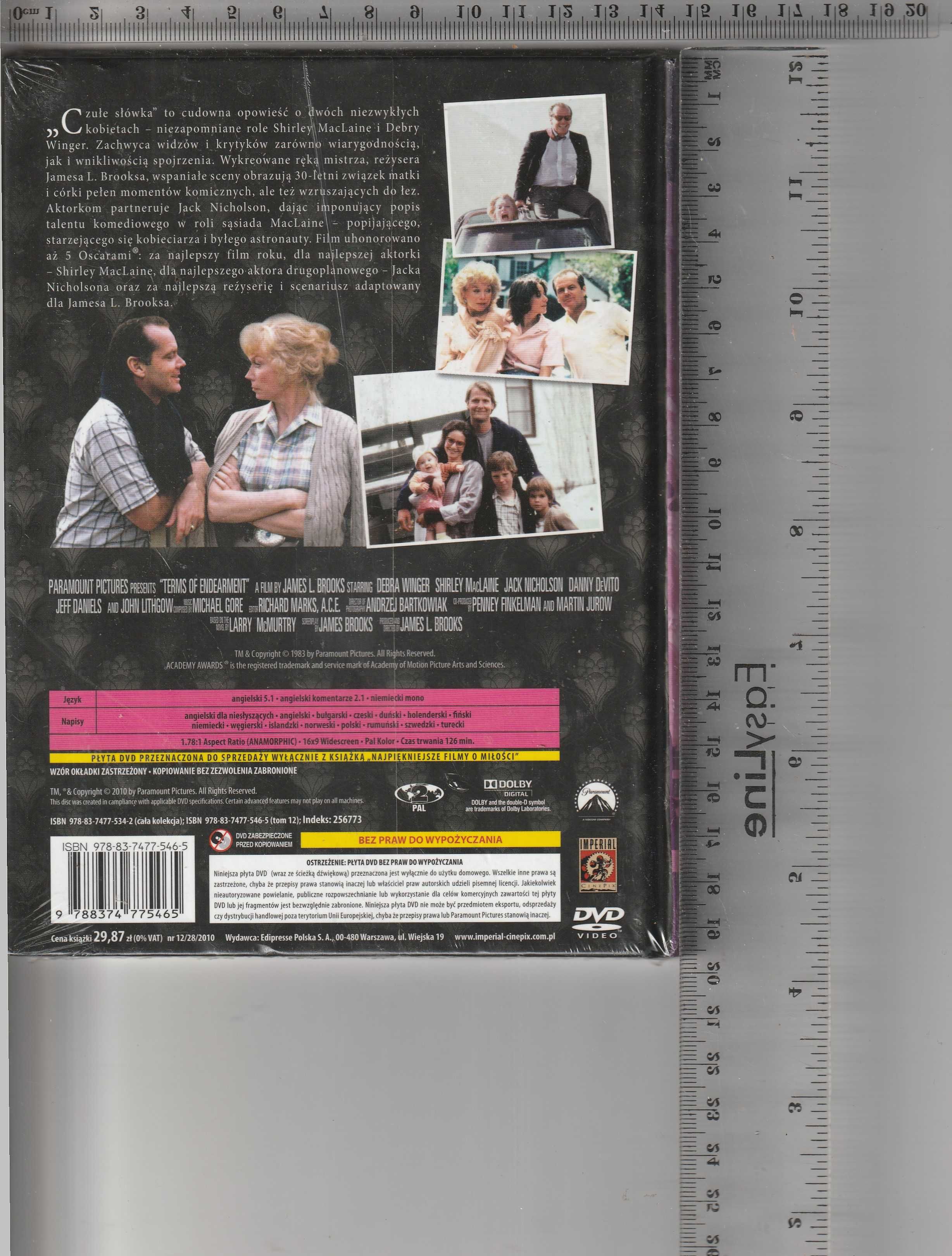 Czułe słówka Jack Nicholson Debra Winger DVD